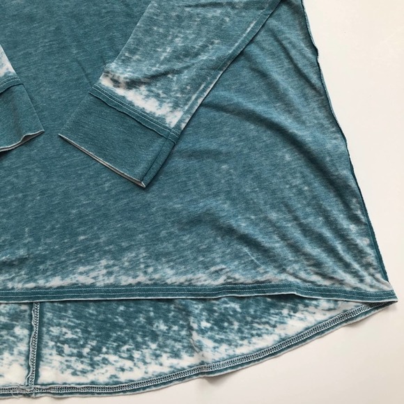 Chaser Burnout Long Sleeve Tee Teal Small - Picture 6 of 10
